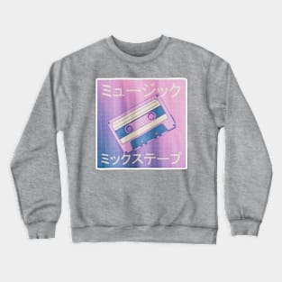 Pastel Kawaii Vaporwave Aesthetics Mix Tape Crewneck Sweatshirt